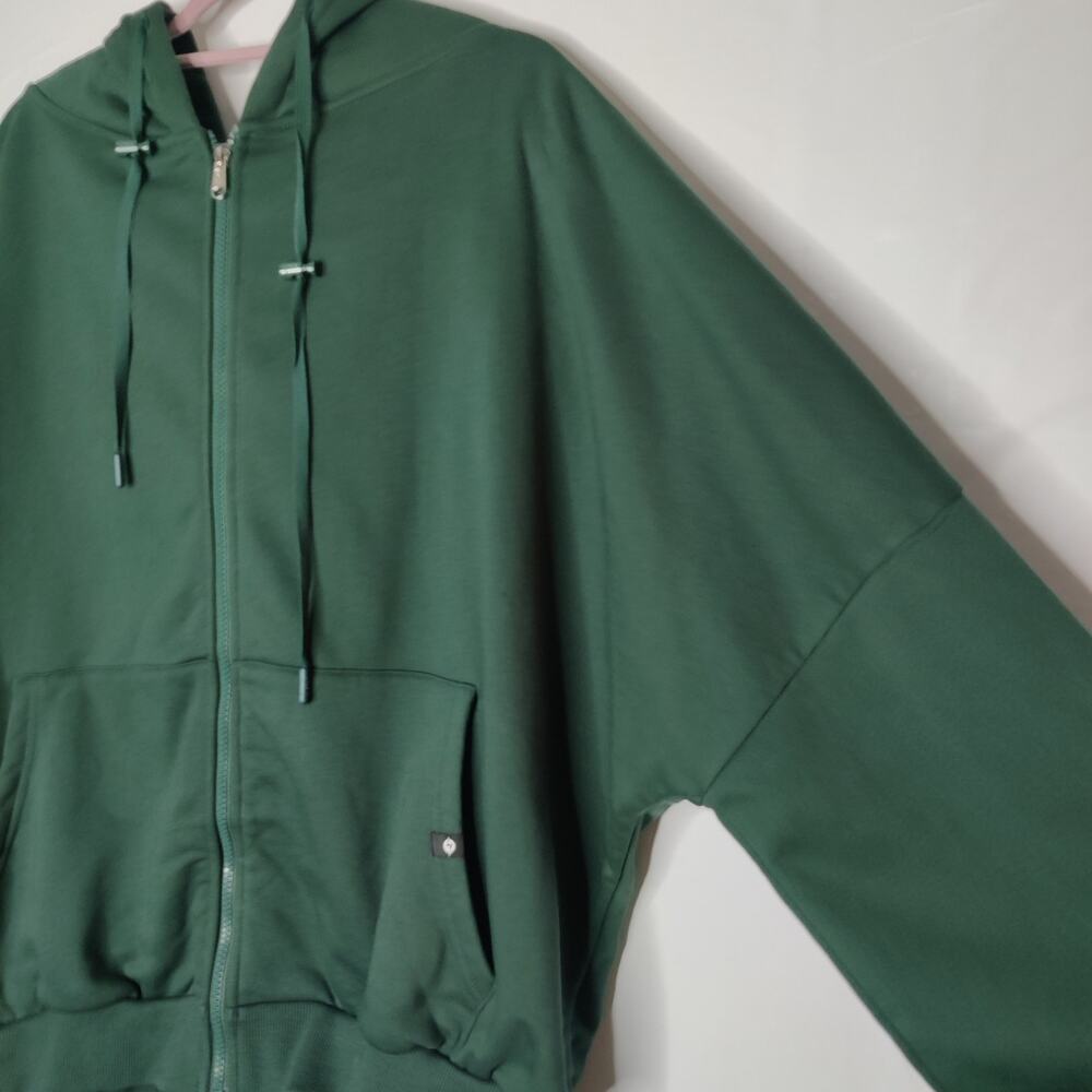 Popflex Full Zip Oversized Cloud Hoodie Game Time Green Large XL Athleisure - Picture 6 of 16